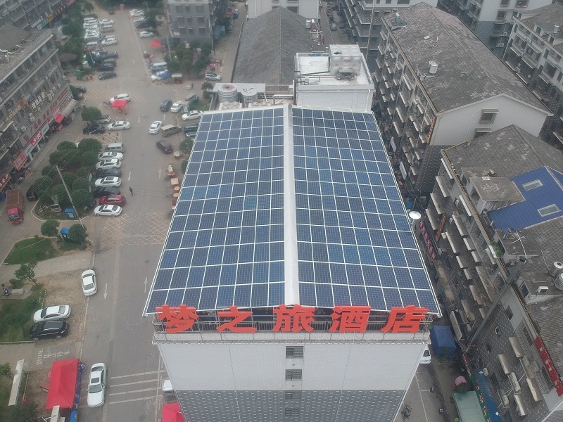 [酒店光伏屋顶]长沙望城丁字镇酒店光伏发电屋顶61.6KW项目