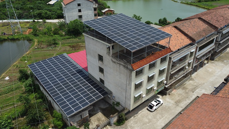 [农村自建房]衡阳县农村太阳能光伏瓦发电屋顶72KW项目
