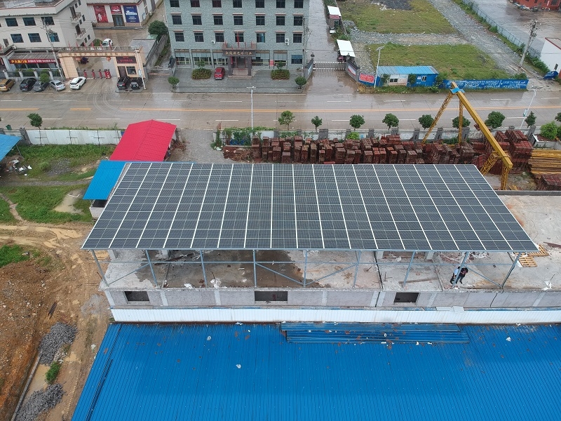 [工商业屋顶]邵阳洞口厂房光伏发电屋顶60KW项目
