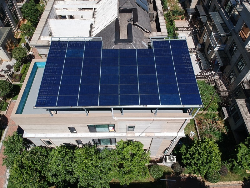 [别墅光伏阳光房]天心区别墅高端定制绿色节能阳光房屋顶13.8千瓦项目