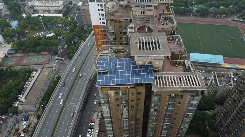 [小区高层阳光棚]武汉小区高层阳光棚屋顶23KW项目