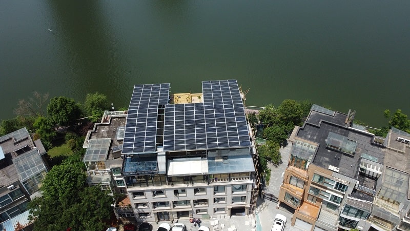 [别墅光伏阳光棚]武汉东西湖区别墅高端定制绿色节能阳光棚屋顶55.6KW项目